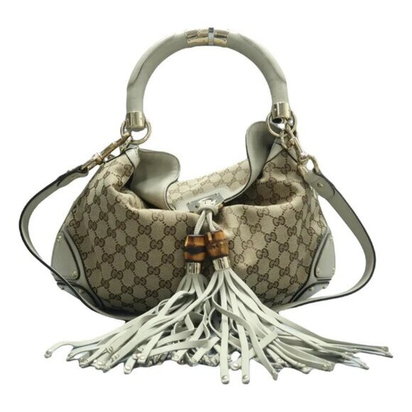 GUCCI Brown Cloth Tote 552-061925 - Picture 1 of 11